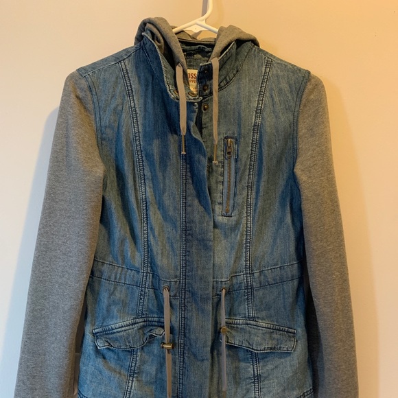 Hooded denim sweatshirt - Picture 2 of 3